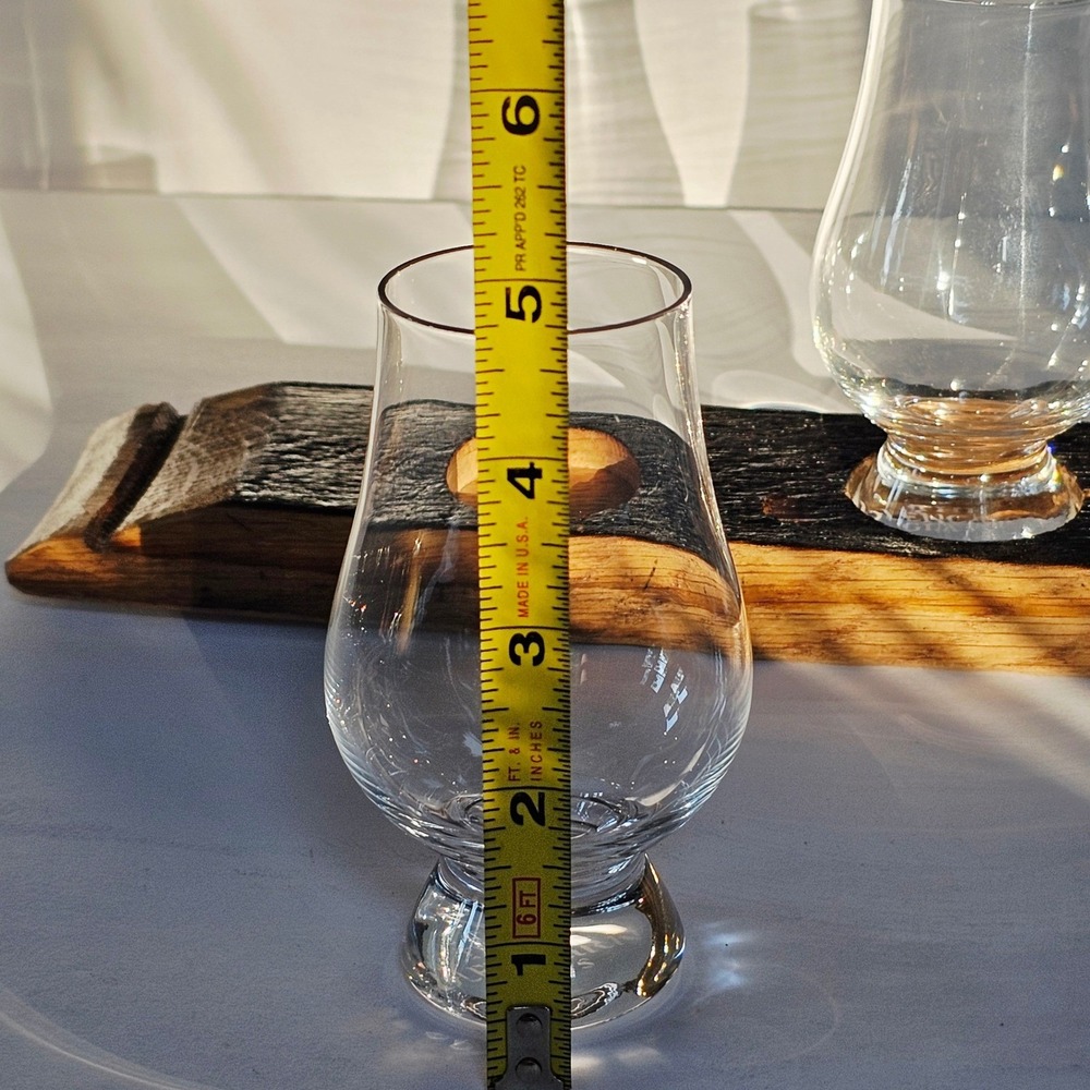 NEW Glencairn Whiskey Tasting Flight Set‎ 4 Glasses Reclaimed Barrel Stave Gift - Picture 8 of 16